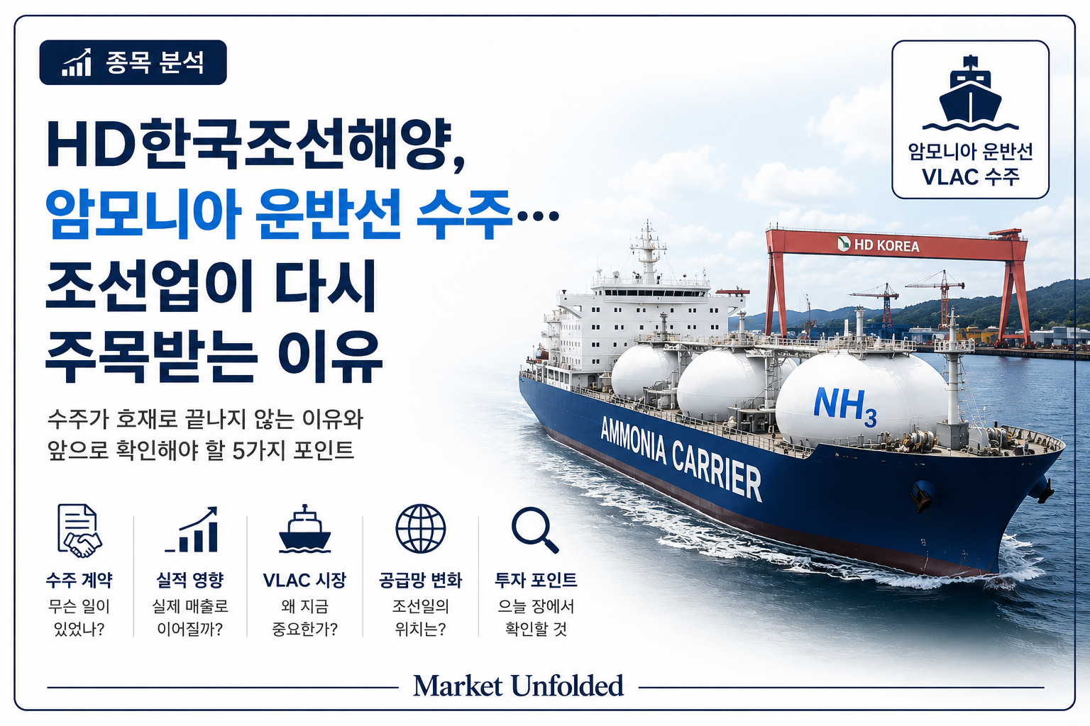 HD한국조선해양, 암모니아 운반선 수주…조선업이 다시 주목받는 이유