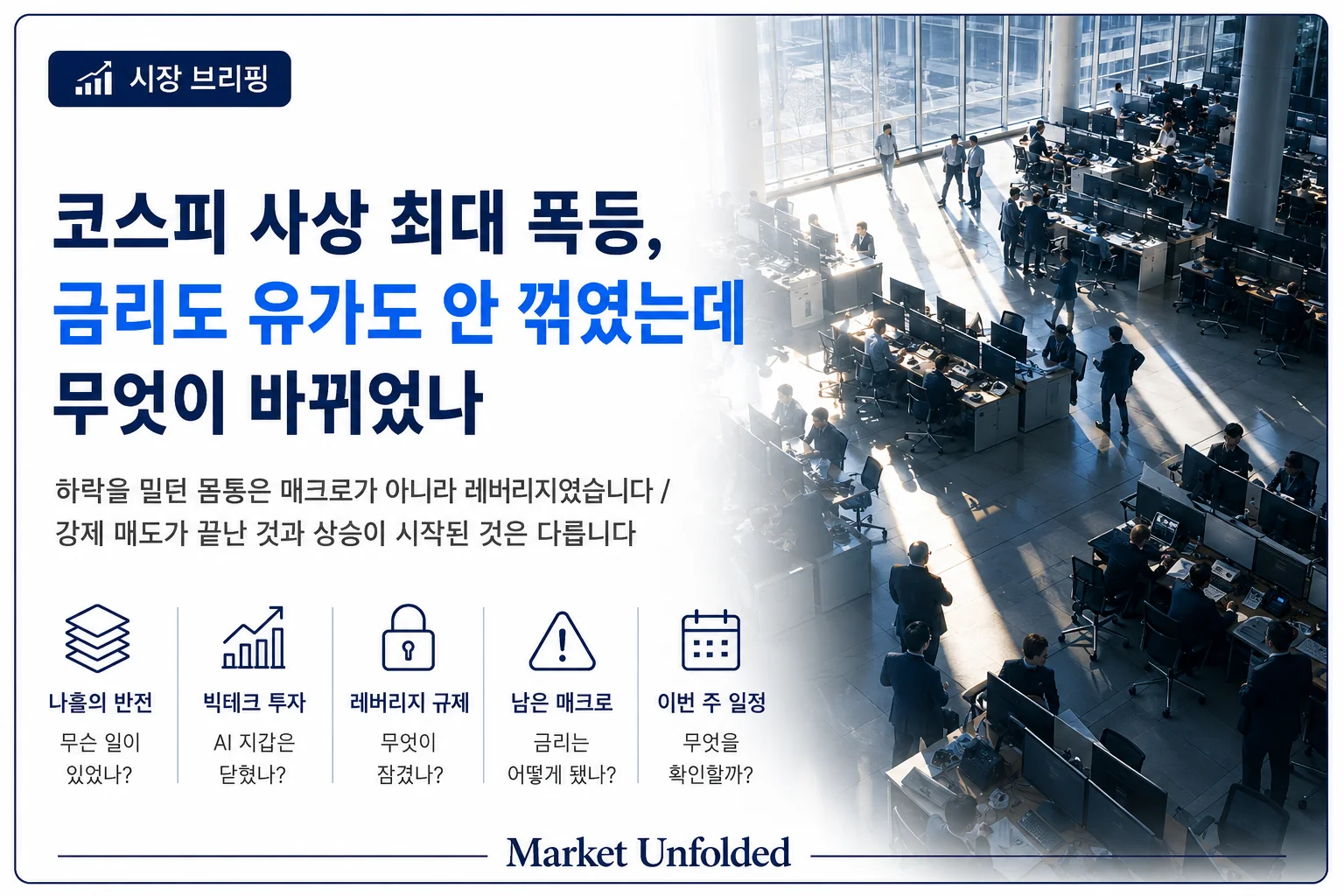 코스피 사상 최대 +17.91% — 금리도 유가도 안 꺾였는데 왜 올랐나