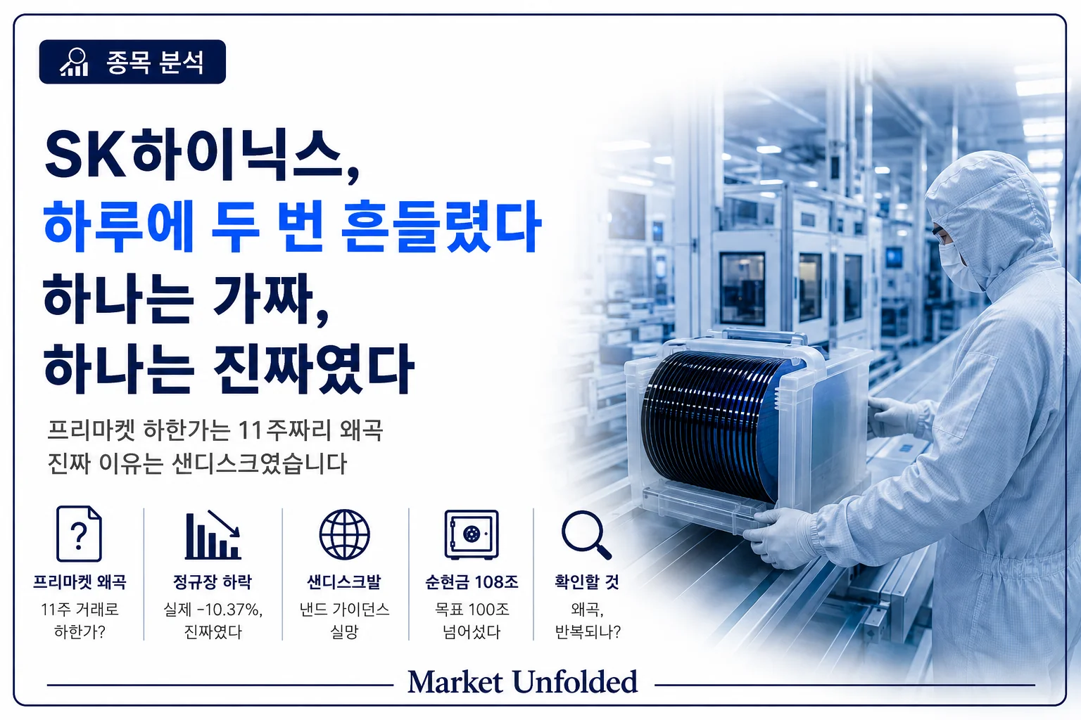 SK하이닉스, 하루에 두 번 흔들렸다 — 하나는 가짜, 하나는 진짜였다